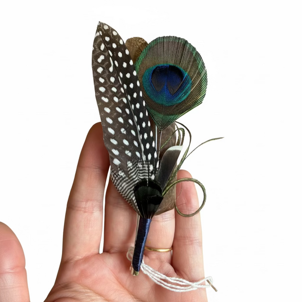 Broche paon