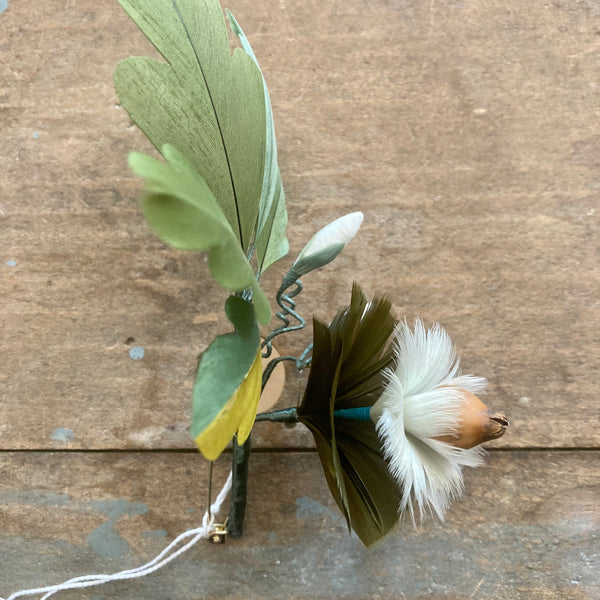 Broche feuillage