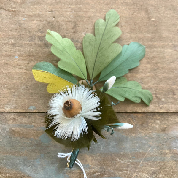 Broche feuillage